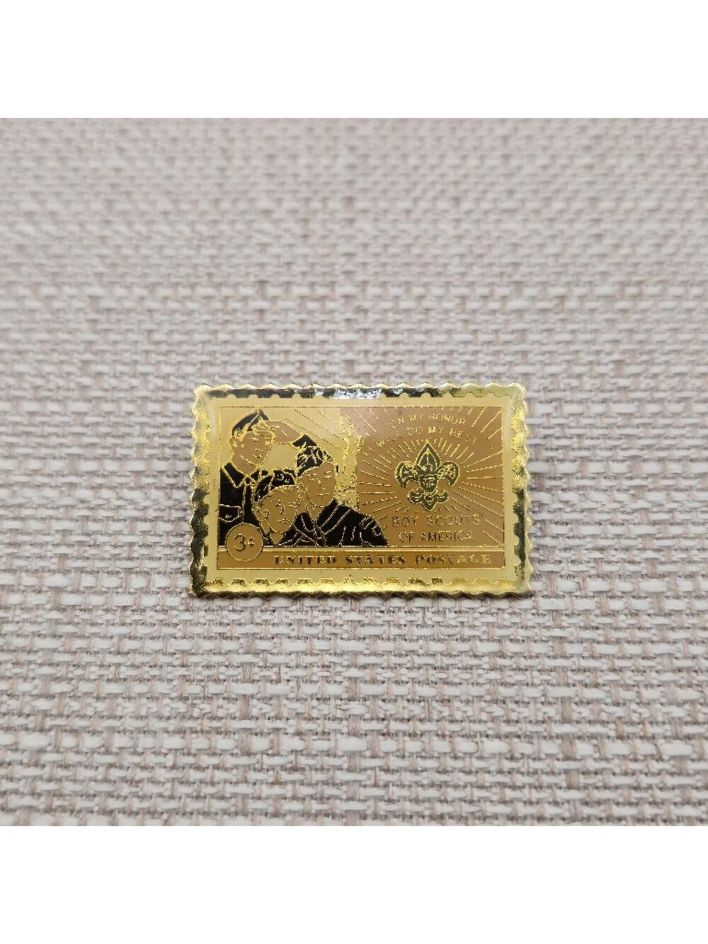 Vintage Boy Scouts of America 3c USPS Commemorative Postage Stamp Pin A8039